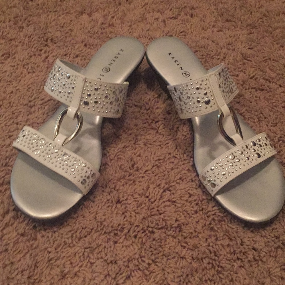 Silver and white slides